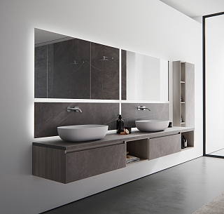 Фото дизайнерской мебель для ванны «Brenta» коллекции Fusion